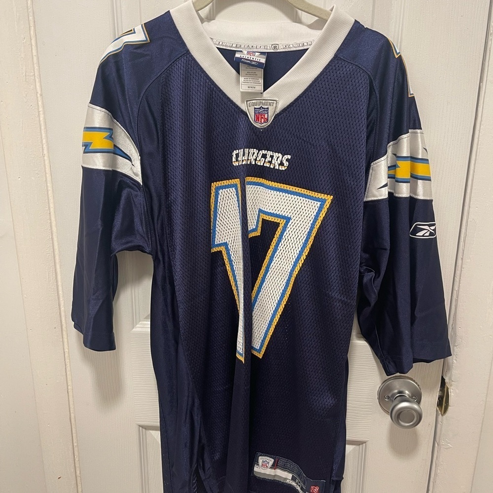 NFL Authentic Navy and White Jersey Reebok